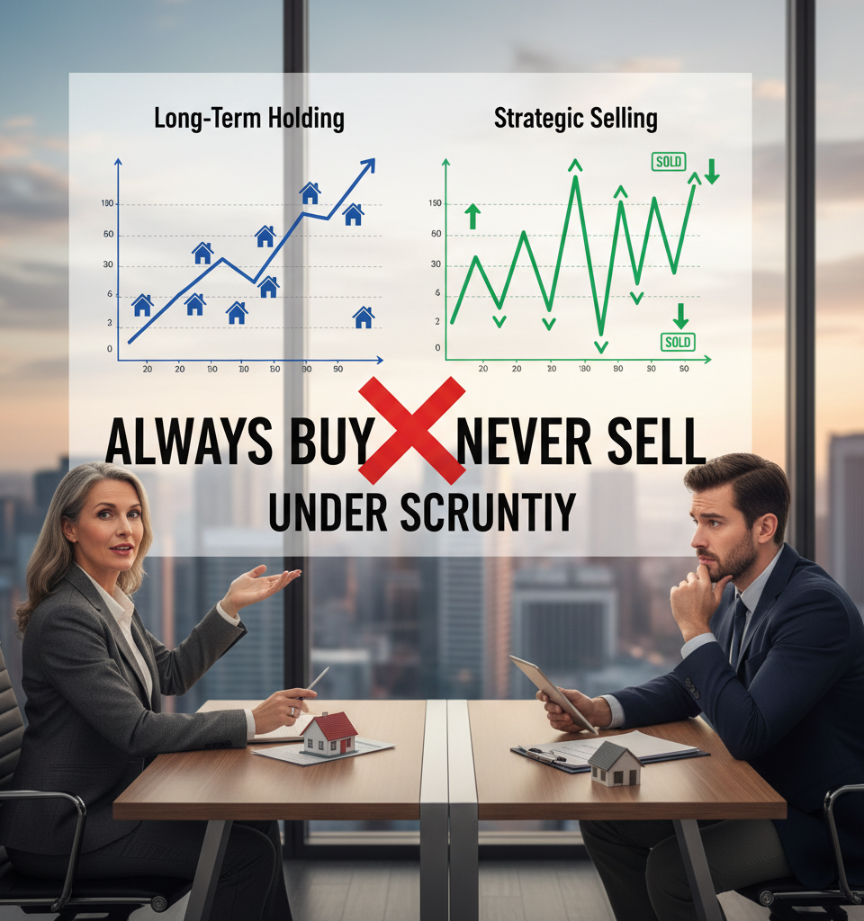 Viral Real Estate Advice Under Scrutiny: Experts Warn Against 'Always Buy, Never Sell' Mantra — AI-generated illustration