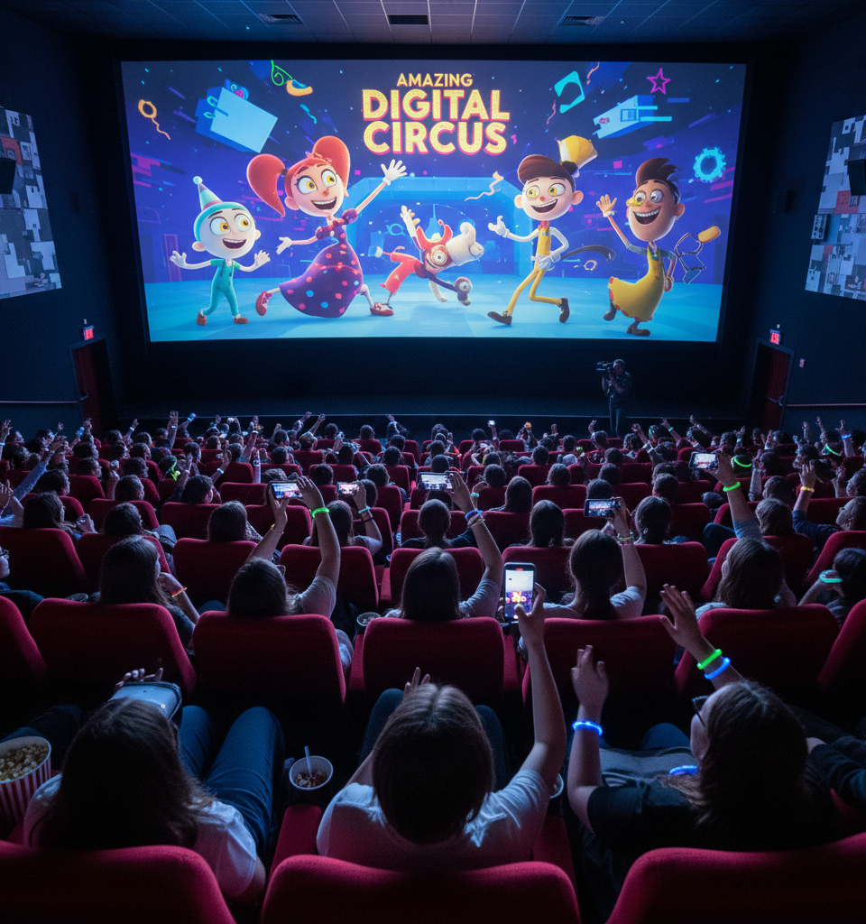 Viral YouTube Hit 'The Amazing Digital Circus' to Test Theaters, Online Fandom Power — AI-generated illustration