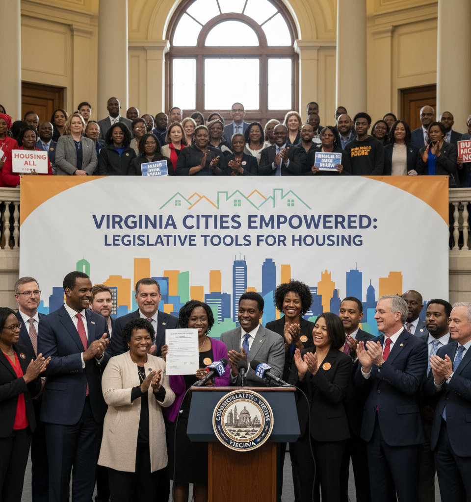 Virginia Cities Empowered: New Legislative Tools Bolster Affordable Housing Supply Amidst Crisis — AI-generated illustration