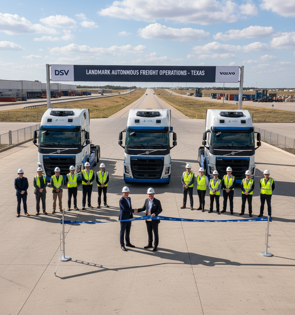 Volvo Autonomous Solutions and DSV Launch Landmark Autonomous Freight Operations in Texas — AI-generated illustration