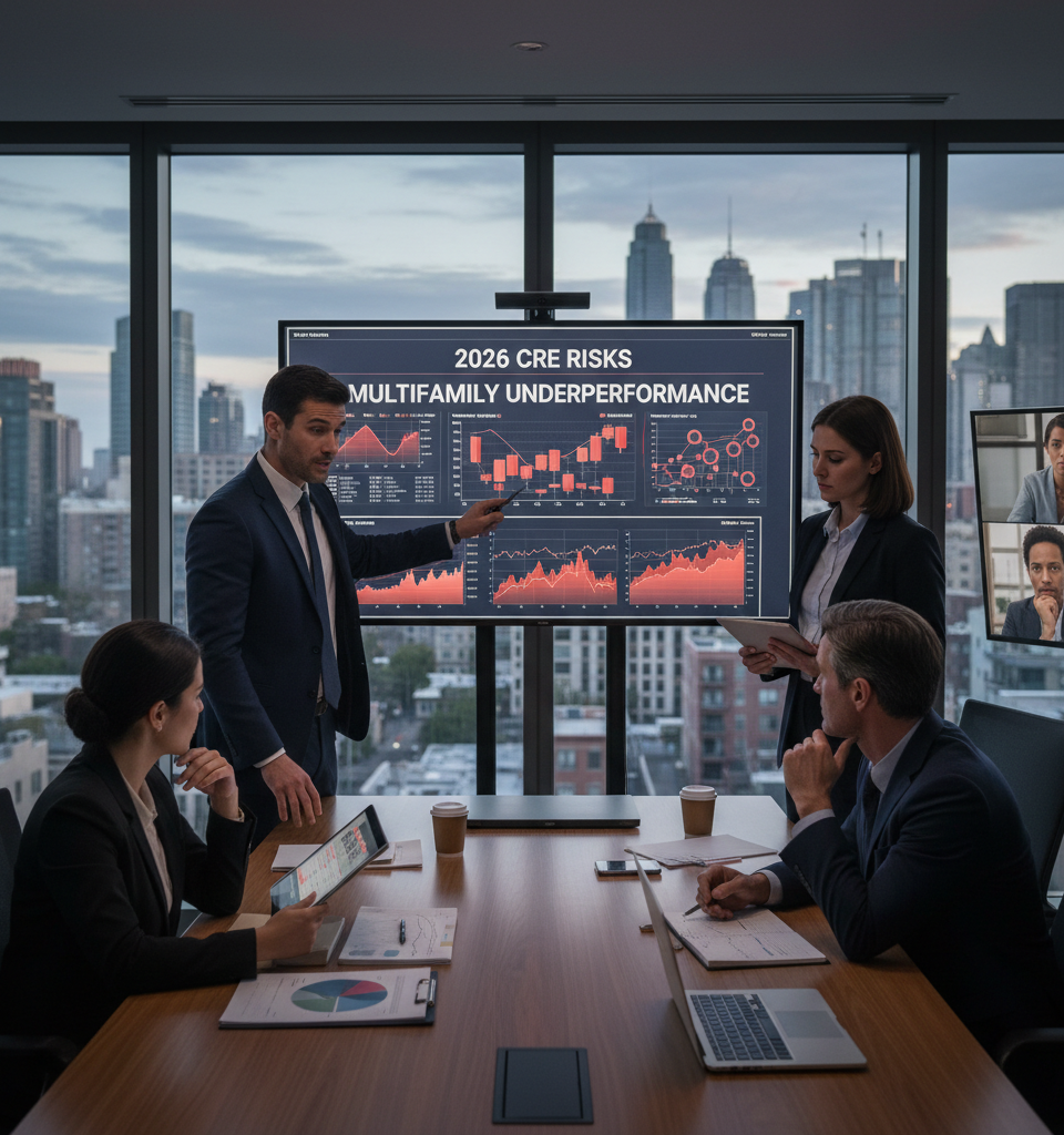 W&D Investment Partners Pinpoints 2026 CRE Risks, Warning on Multifamily Underperformance — AI-generated illustration