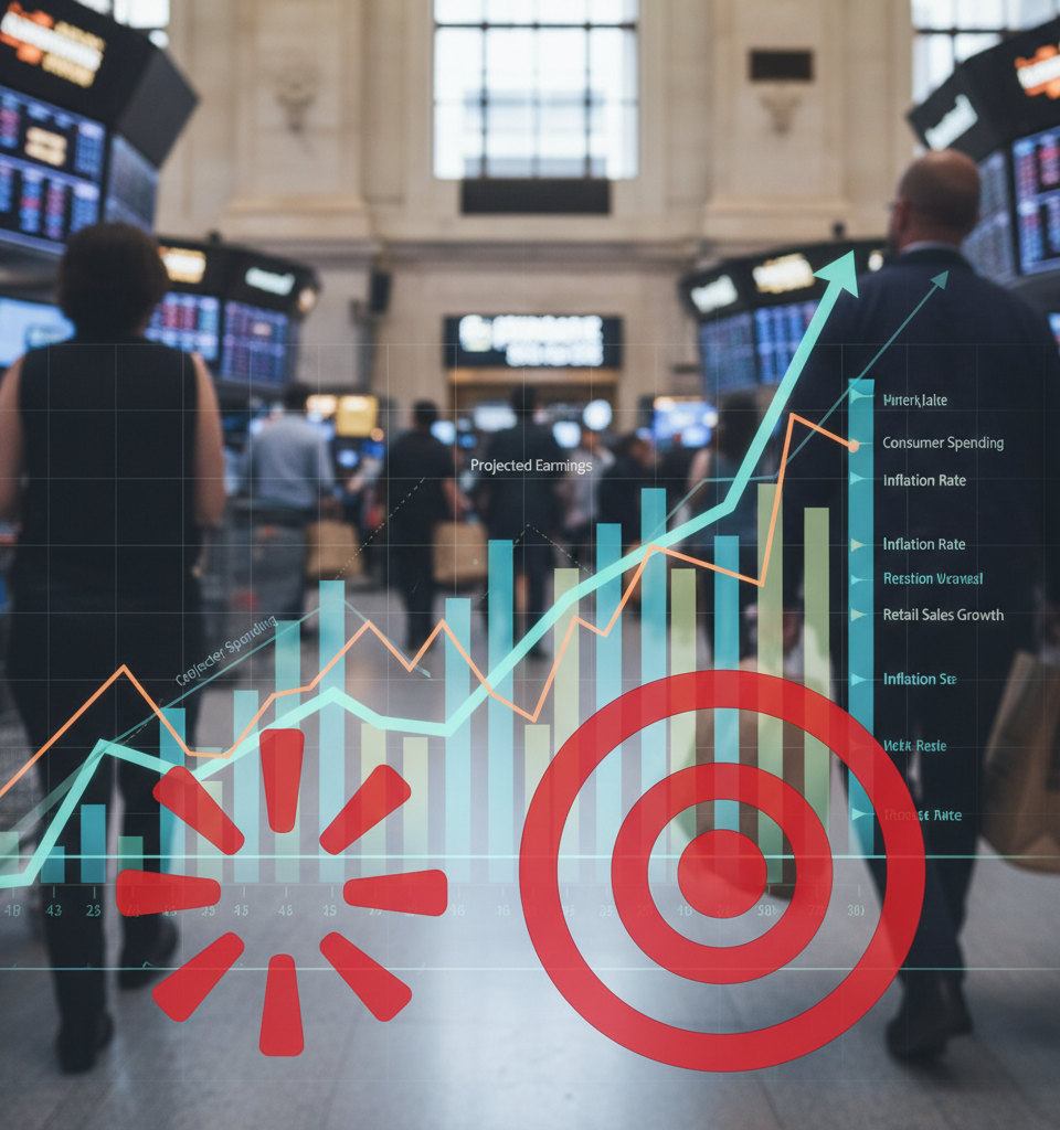 Walmart and Target Earnings to Offer Crucial Insights into U.S. Consumer Health Amid Persistent Inflation — AI-generated illustration