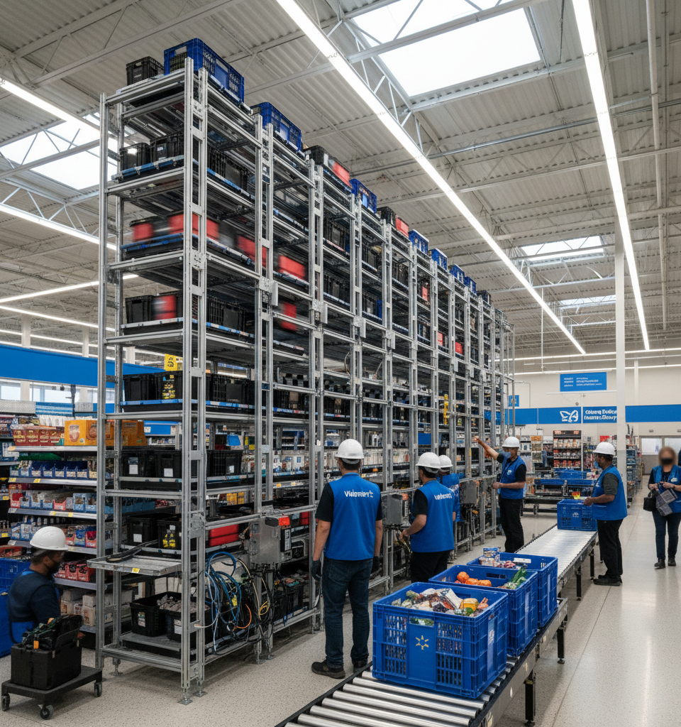 Walmart to Deploy Symbotic Fulfillment System, Accelerating In-Store Pickup and Delivery — AI-generated illustration