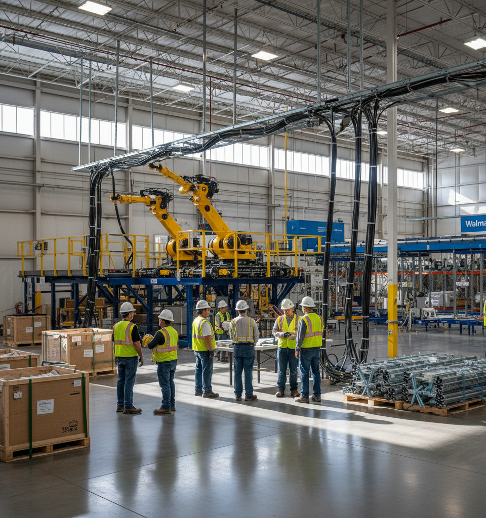 Walmart to Invest $8 Million in Latest Phase of Texas Distribution Center Remodel — AI-generated illustration