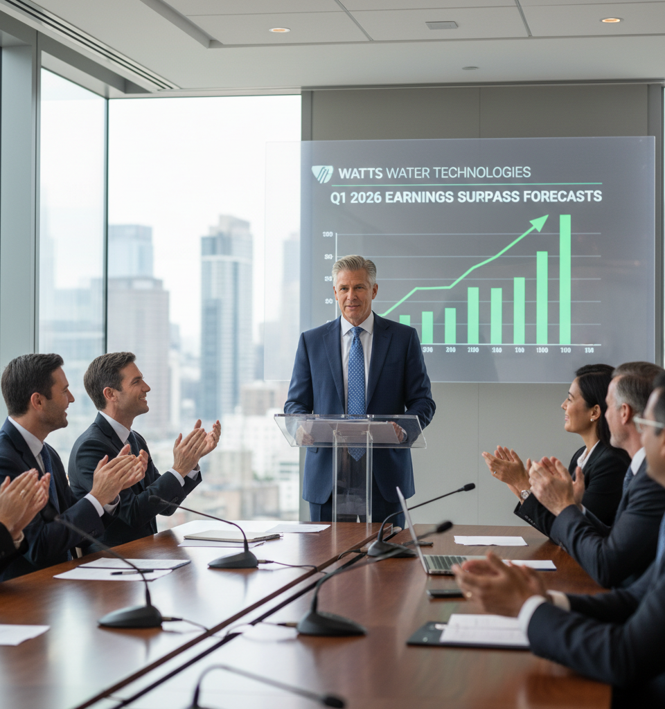 Watts Water Technologies Exceeds Q1 2026 Forecasts Amidst Strong Market Performance — AI-generated illustration