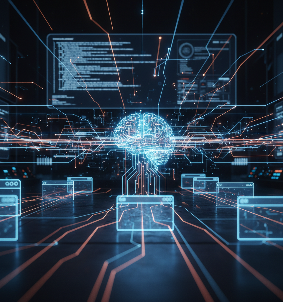 Web Intelligence Reshapes for AI Era, Forging Critical Data Links — AI-generated illustration