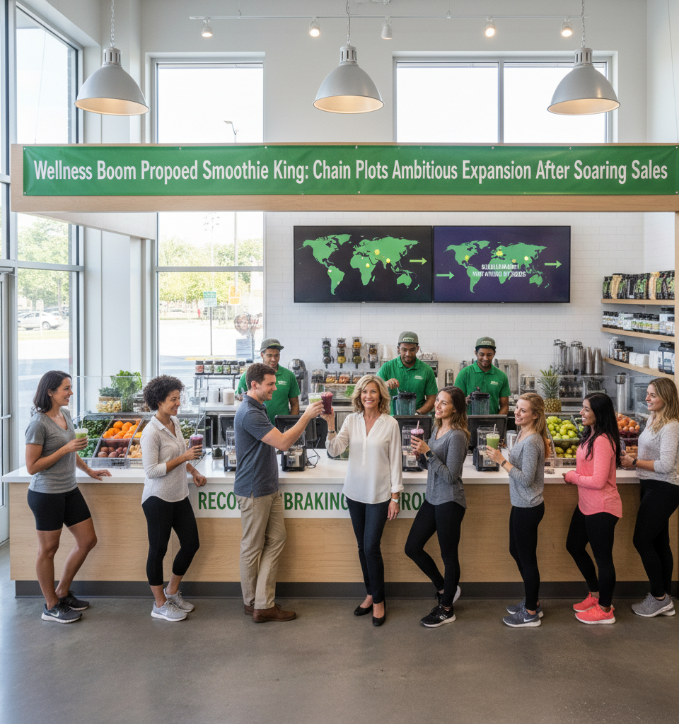 Wellness Boom Propels Smoothie King: Chain Plots Ambitious Expansion After Soaring Sales — AI-generated illustration