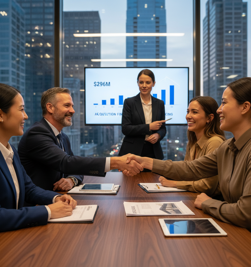 Wells Fargo Provides $296M Acquisition Financing for EQT Real Estate's Industrial Portfolio Purchase — AI-generated illustration