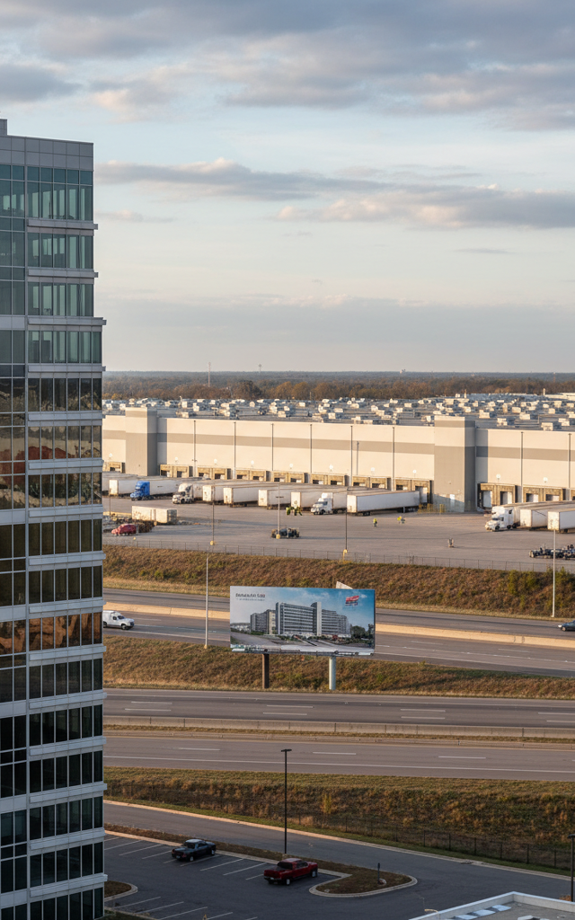 Wells Fargo Provides $456M Refinancing for Family Dollar's Distribution Center Portfolio — AI-generated illustration