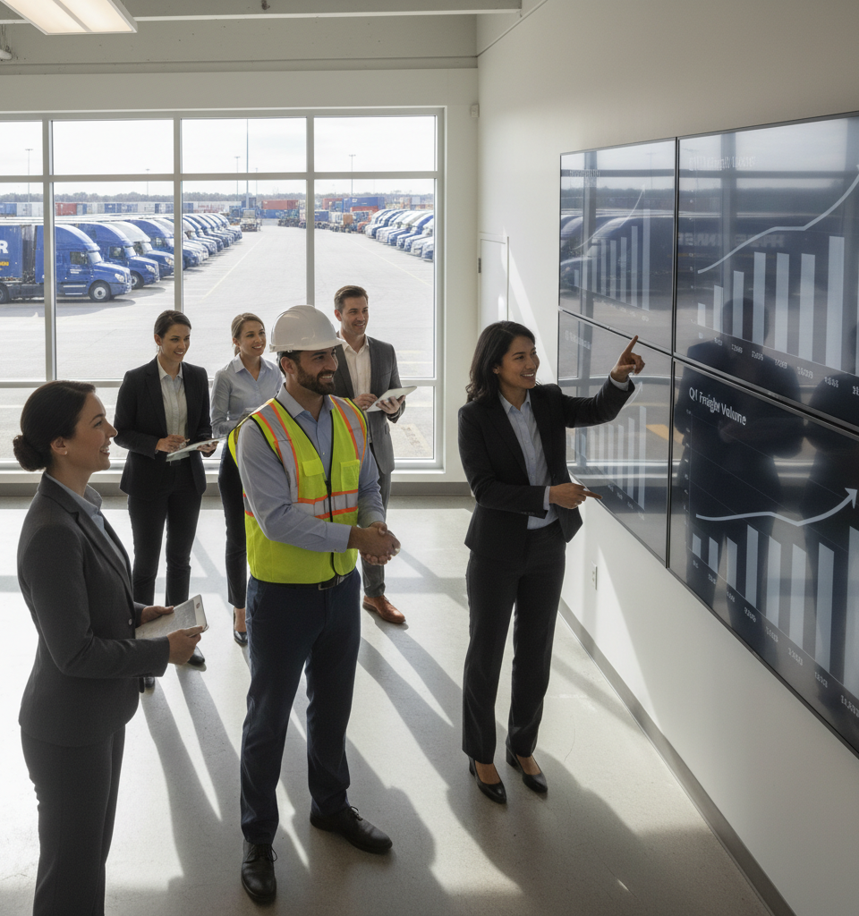 Werner Enterprises Reports Q1 Uplift: Signs of Freight Market Recovery Emerge — AI-generated illustration