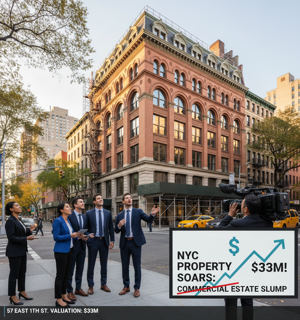 WeWork's Former NYC Property Soars to $33M Valuation, Defying Commercial Real Estate Slump — AI-generated illustration