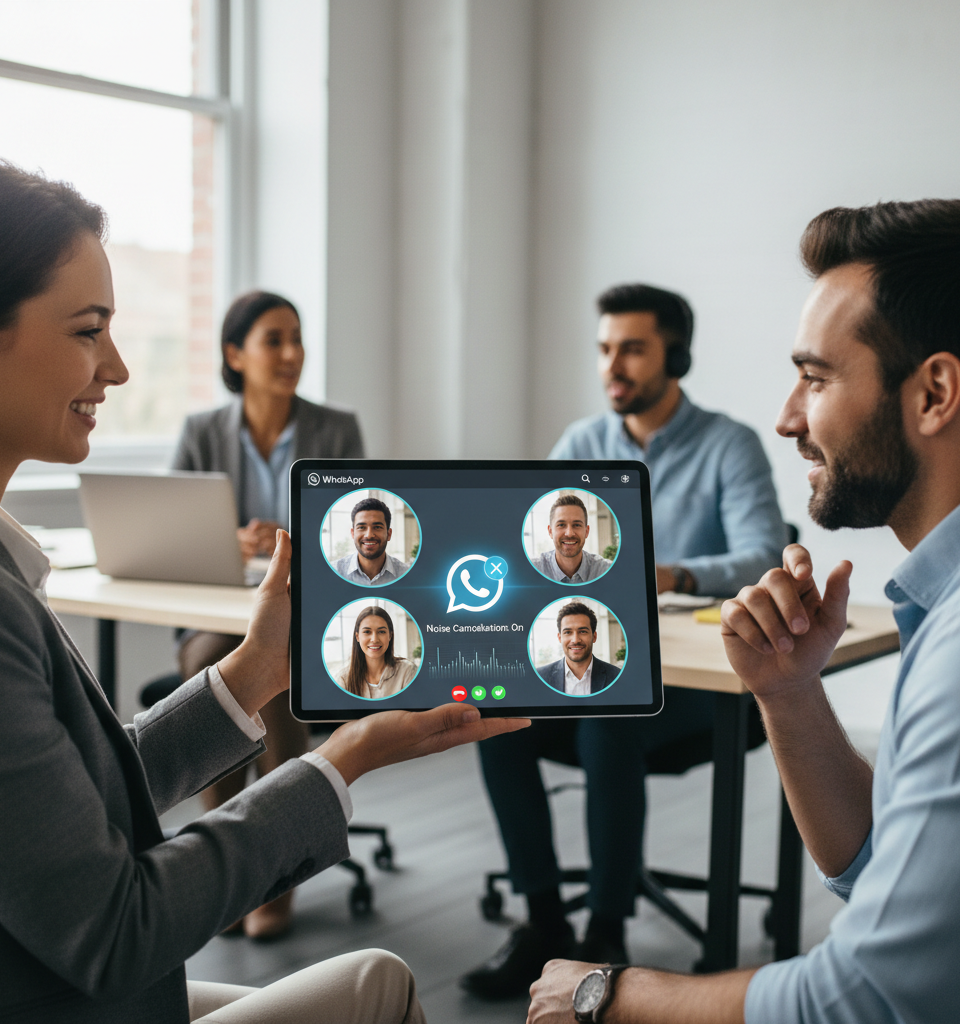 WhatsApp Rolls Out Noise Cancellation for Calls, Elevating User Experience and Challenging Rivals — AI-generated illustration