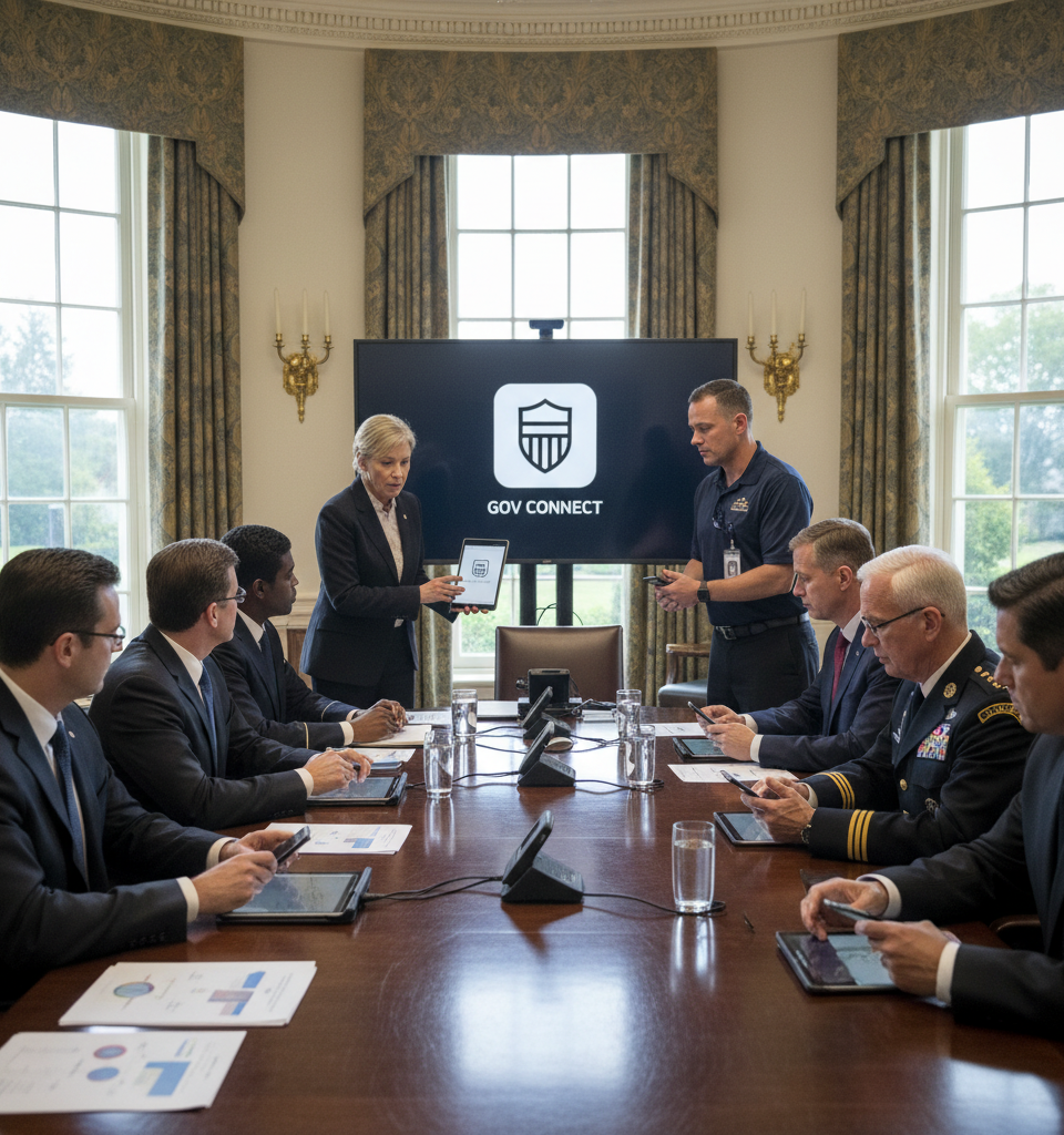 White House Reportedly Mandates Official App Installation Across Government Devices — AI-generated illustration