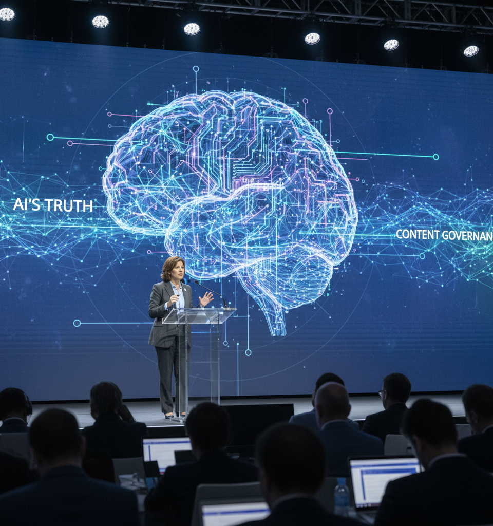 Who Curates AI's Truth? Campbell Brown, Ex-Meta News Chief, Weighs In on Content Governance — AI-generated illustration