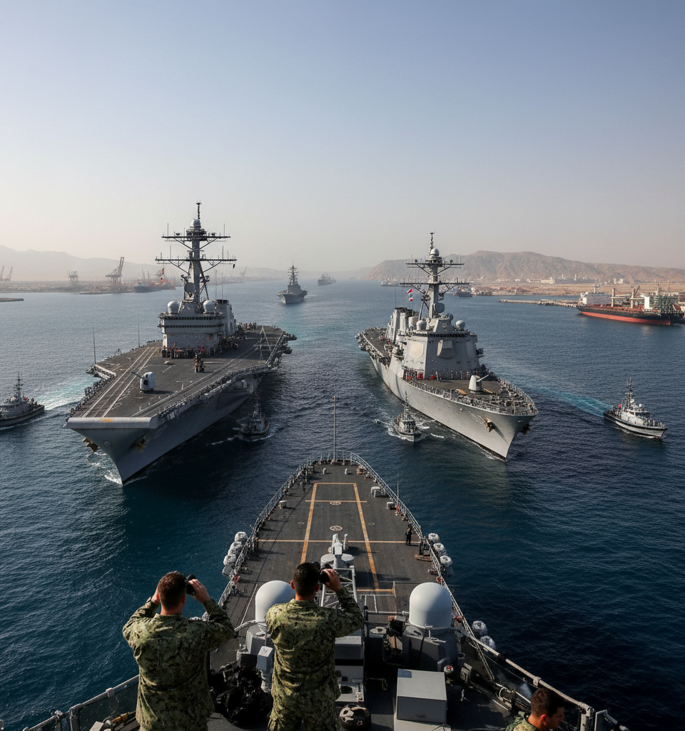 Why and how is US blockading Iranian ports in Strait of Hormuz? — AI-generated illustration