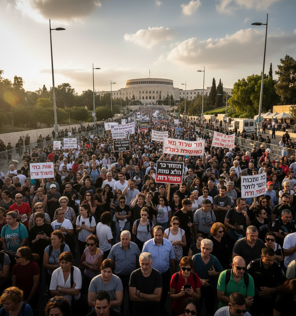 Widespread Discontent in Israel Ahead of Expected Iran Deal Details — AI-generated illustration