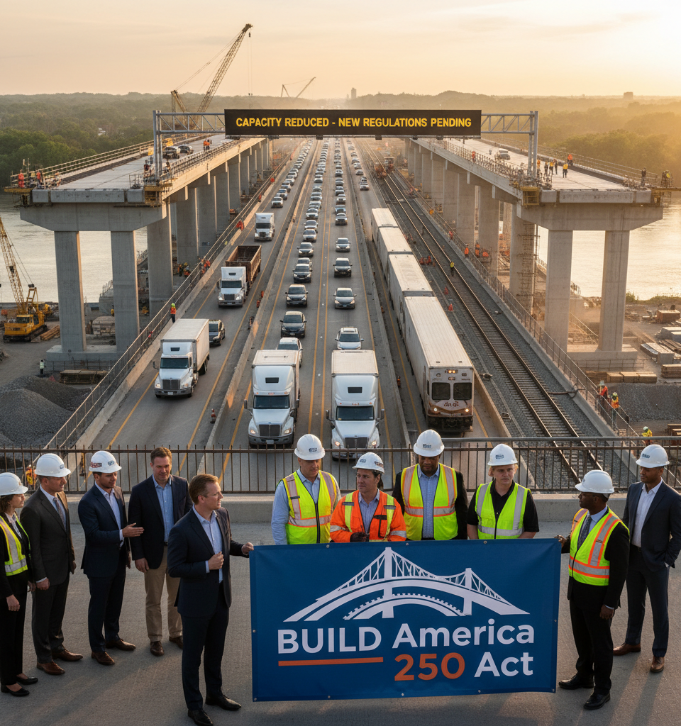 Will the BUILD America 250 Act Tighten Transportation Capacity? — AI-generated illustration
