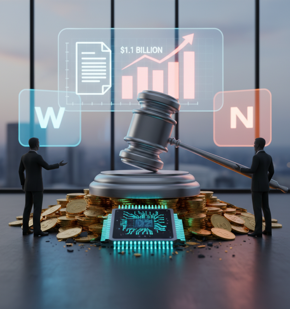 Wingtech Sues Nexperia for $1.1 Billion After Dutch Semiconductor Seizure — AI-generated illustration