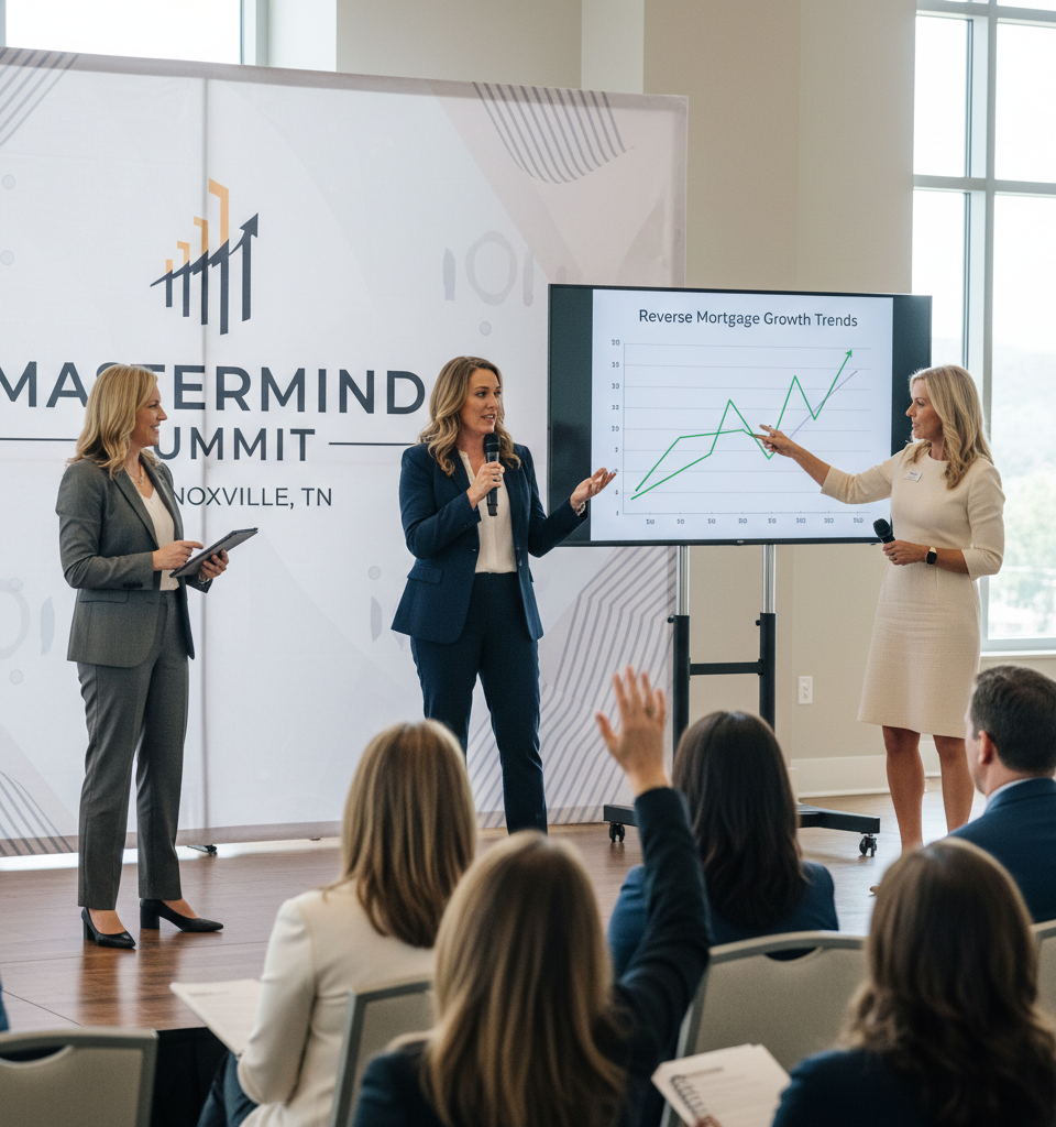 Women Leaders Drive Reverse Mortgage Dialogue at Mastermind Summit — AI-generated illustration