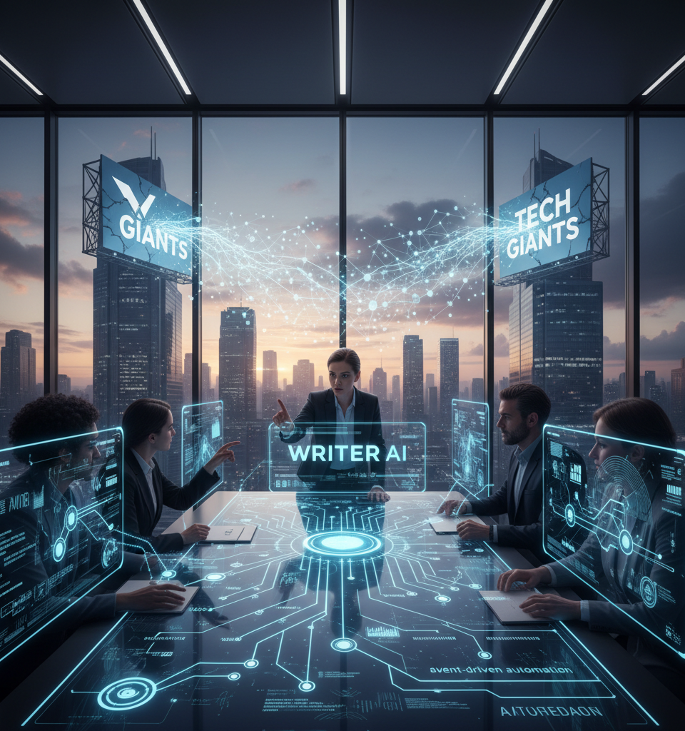 Writer AI Unleashes Autonomous Agents, Challenging Tech Giants with Event-Driven Automation — AI-generated illustration