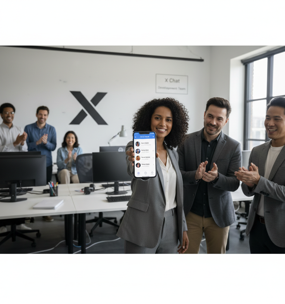 X brings back Voice Notes to X Chat — AI-generated illustration