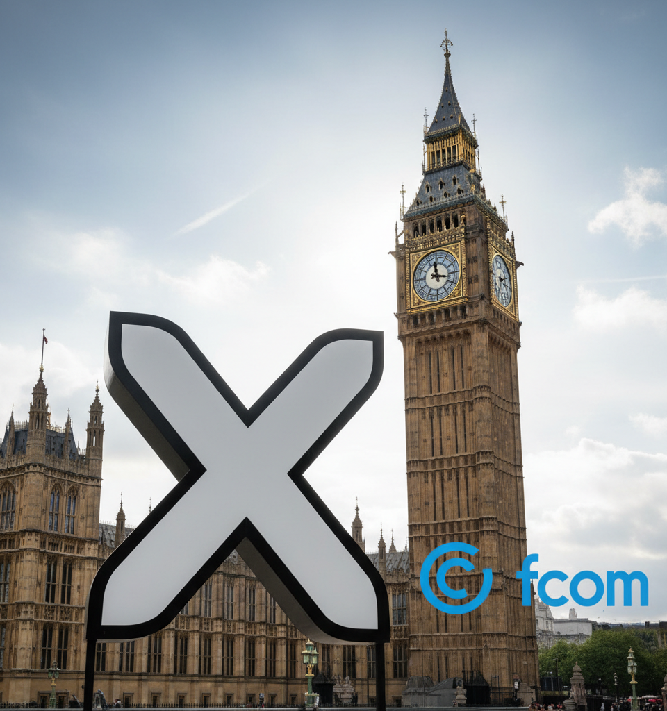 X Commits to UK Hate Speech Rules as Ofcom Probe Continues — AI-generated illustration