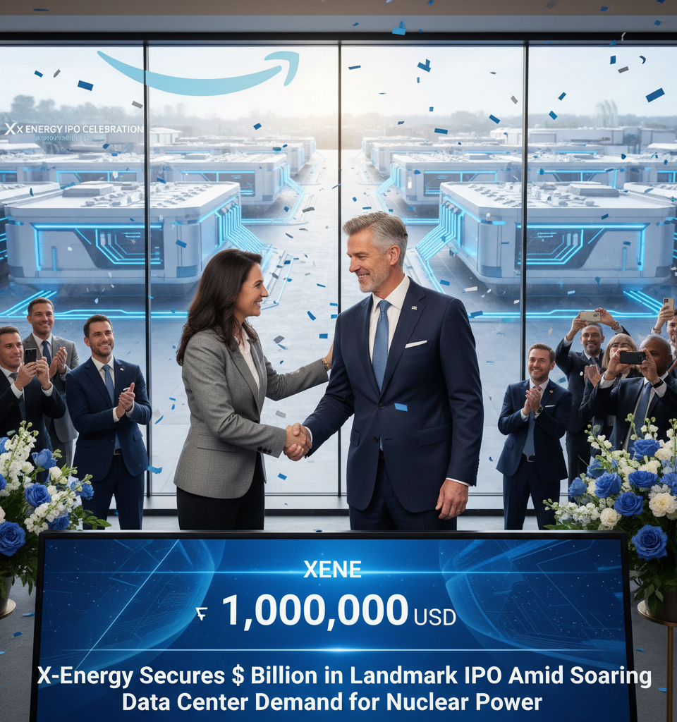 X-Energy Secures $1 Billion in Landmark IPO Amid Soaring Data Center Demand for Nuclear Power — AI-generated illustration
