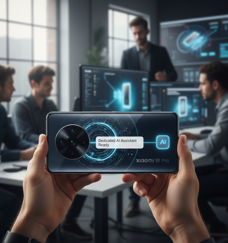 Xiaomi 18 Pro appears in new renders with a dedicated AI button — AI-generated illustration