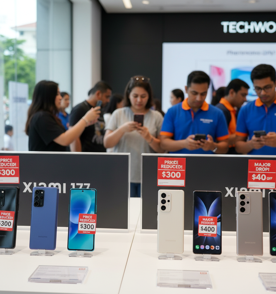Xiaomi and Samsung Flagship Smartphones See Significant Price Reductions — AI-generated illustration