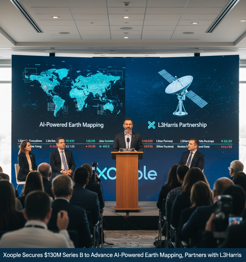 Xoople Secures $130M Series B to Advance AI-Powered Earth Mapping, Partners with L3Harris — AI-generated illustration
