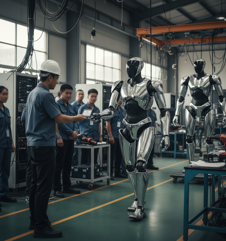 XPENG's Iron Humanoid Robot Reportedly Functional Immediately Post-Assembly — AI-generated illustration
