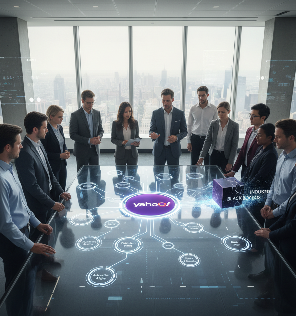 Yahoo DSP Set to Launch 'Agent Network' Challenging Industry 'Black Boxes' — AI-generated illustration