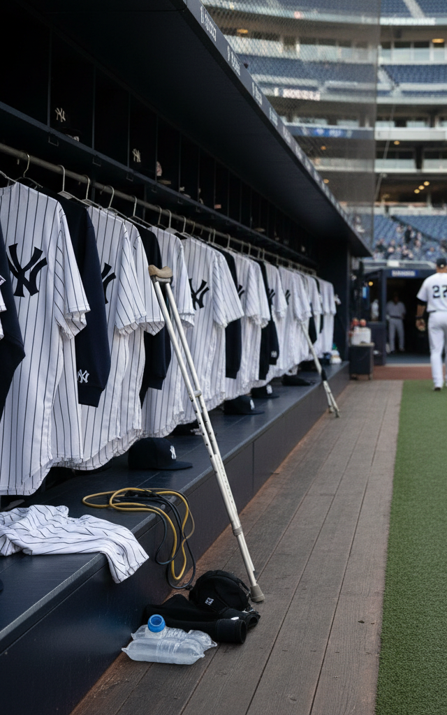 Yankees Place Trent Grisham on 10-Day Injured List with Hamstring Strain — AI-generated illustration