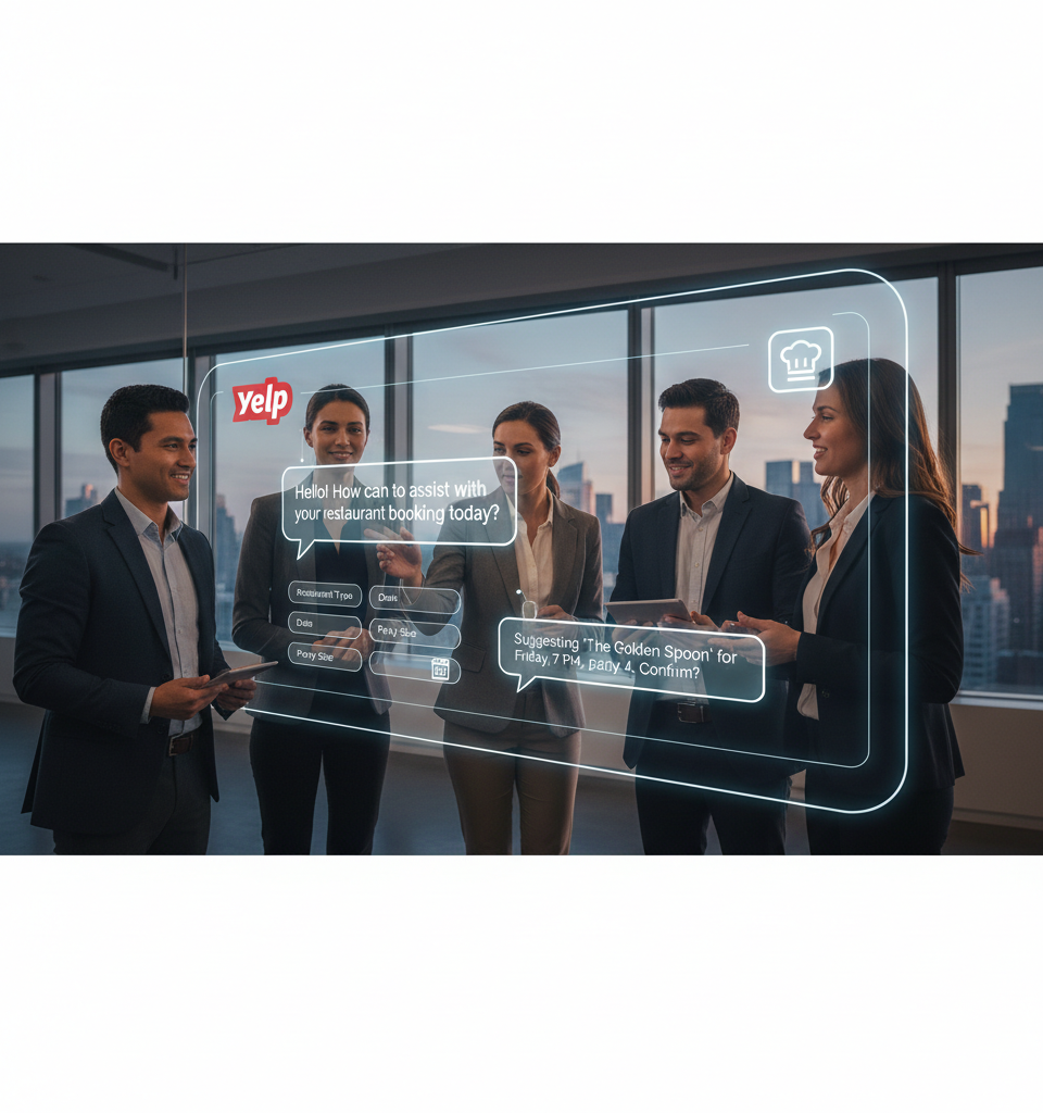 Yelp Unveils Enhanced AI Assistant for Seamless Restaurant & Service Bookings — AI-generated illustration