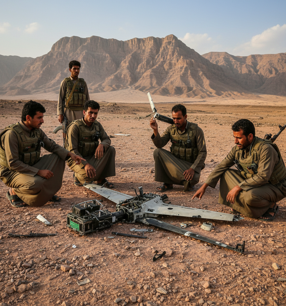 Yemen's Houthis: Reluctant Entrants in Regional Conflict Amid Deteriorated Capabilities — AI-generated illustration