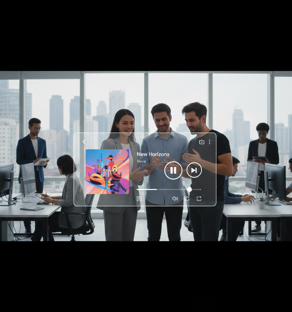 YouTube Music Unveils Major Split-View Player Redesign for Enhanced User Experience — AI-generated illustration