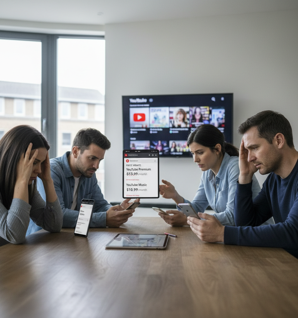 YouTube Premium and YouTube Music are getting more expensive — AI-generated illustration