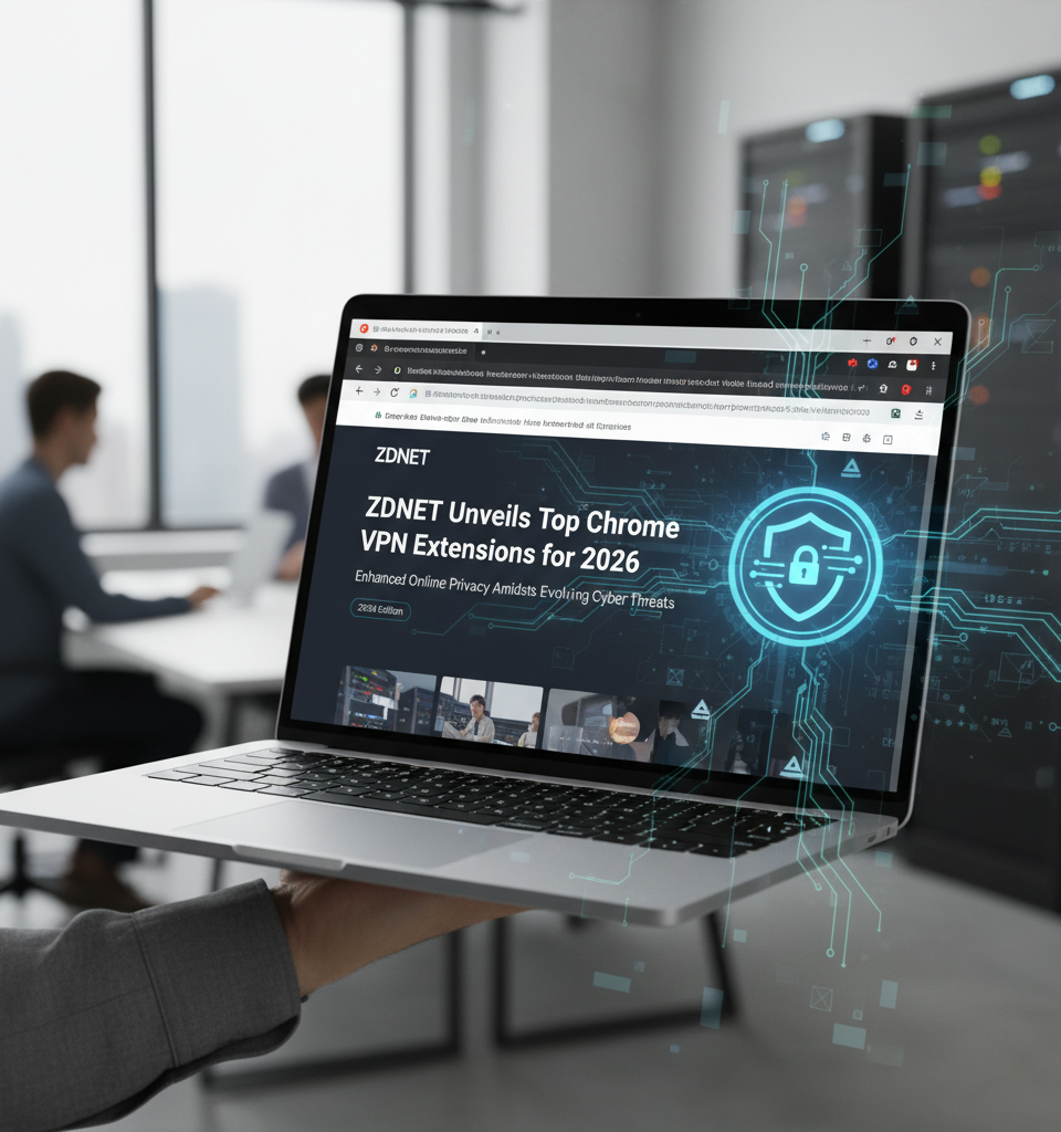 ZDNET Unveils Top Chrome VPN Extensions for 2026, Emphasizing Enhanced Online Privacy Amidst Evolving Cyber Threats — AI-generated illustration